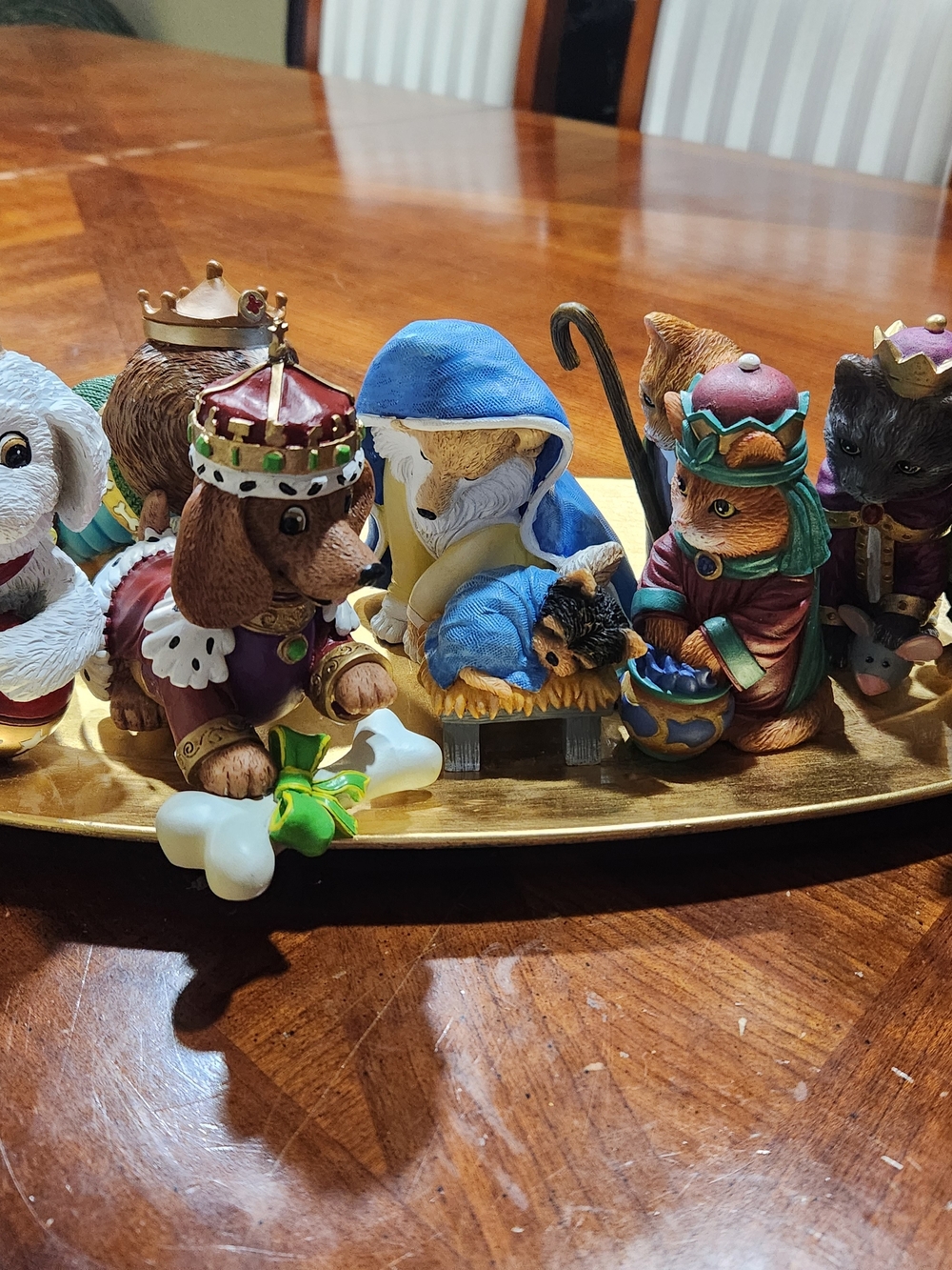 Hawthrone Village Animal Nativity Scene.